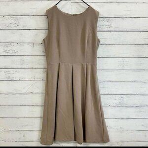 Chito Beige Flare Dress Size M Figure-Flattering